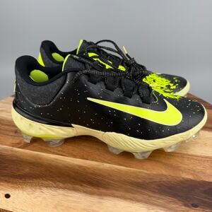 Nike Alpha Huarache Elite 4 Low MCS Baseball Black Lime FV6096-001 Men's Size 10